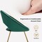 Costway Modern Velvet Accent Chair Upholstered Vanity Chair w/Golden Metal Leg Pink\Dark Green\Grey